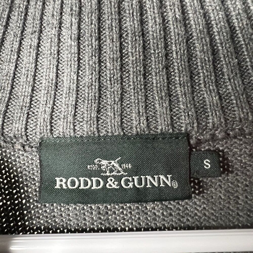 Rodd &‎ Gunn Sweater Mens Small Gray Cotton Knit Quarter Zip Pullover Casual - Picture 11 of 15